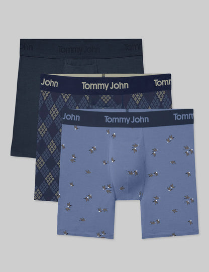 Second Skin Mid-Length Boxer Brief 6" (3-Pack)