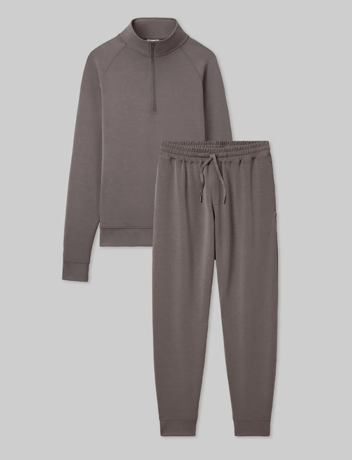Luxe Traveler Knit Quarter Zip & Jogger Set