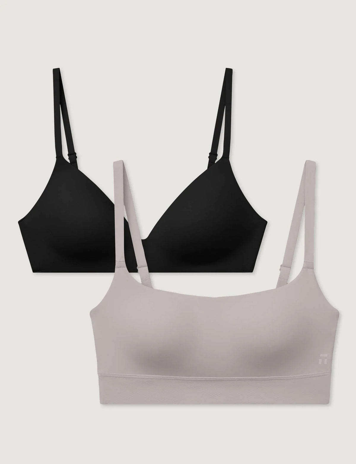 Second Skin Wireless T-Shirt Bra & Light Support Bra (2-Pack)