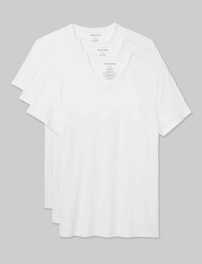 Second Skin High V-Neck Modern Fit Undershirt (3-Pack)