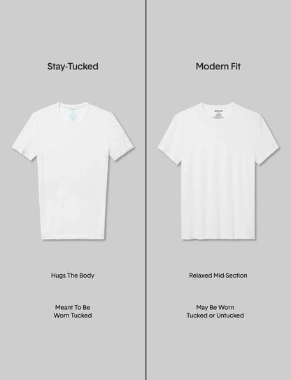 Second Skin High V-Neck Modern Fit Undershirt (3-Pack)