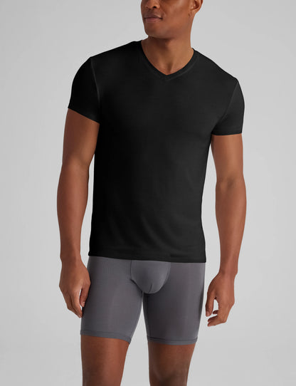 Second Skin High V-Neck Modern Fit Undershirt (3-Pack)