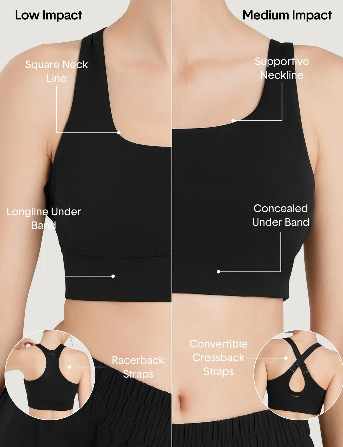 Medium Impact Adjustable Sports Bra