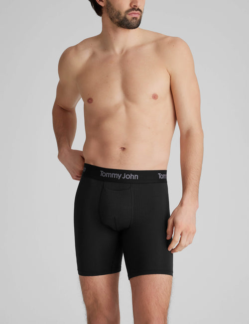 Second Skin Luxe Rib Mid-Length Boxer Brief 6"
