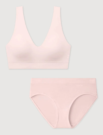 Second Skin Pullover V-Neck Bra & Brief Set