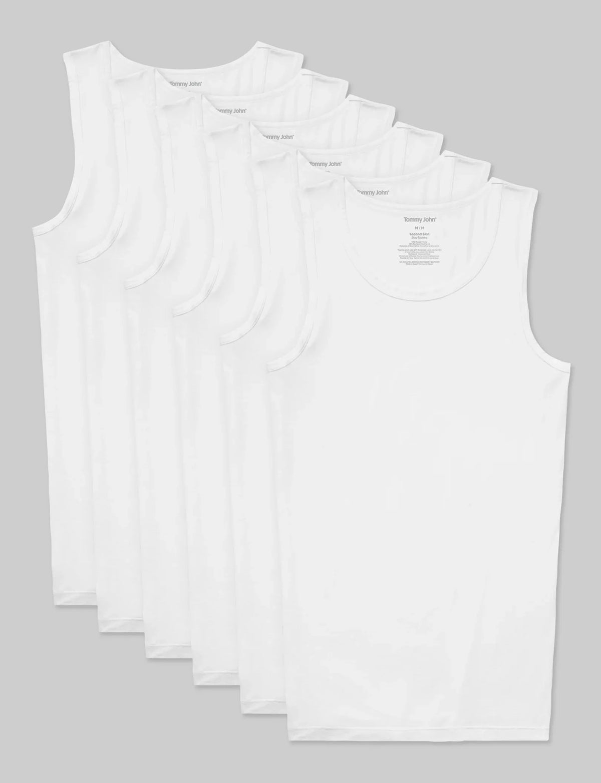 Second Skin Tank Stay-Tucked Undershirt (6-Pack)