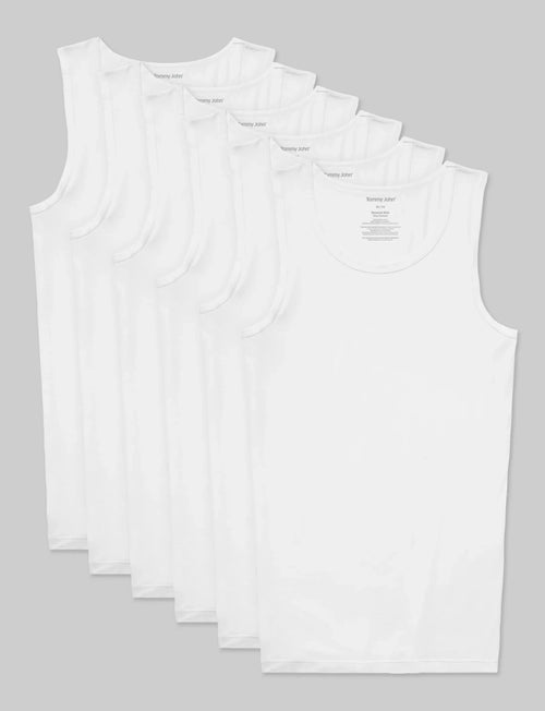Second Skin Tank Stay-Tucked Undershirt (6-Pack)
