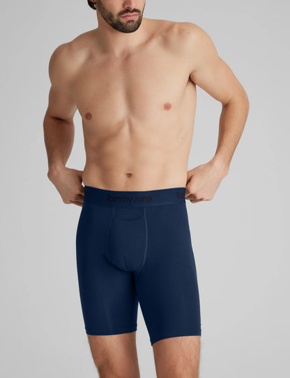 Second Skin Luxe Rib Boxer Brief 8" (3-Pack)