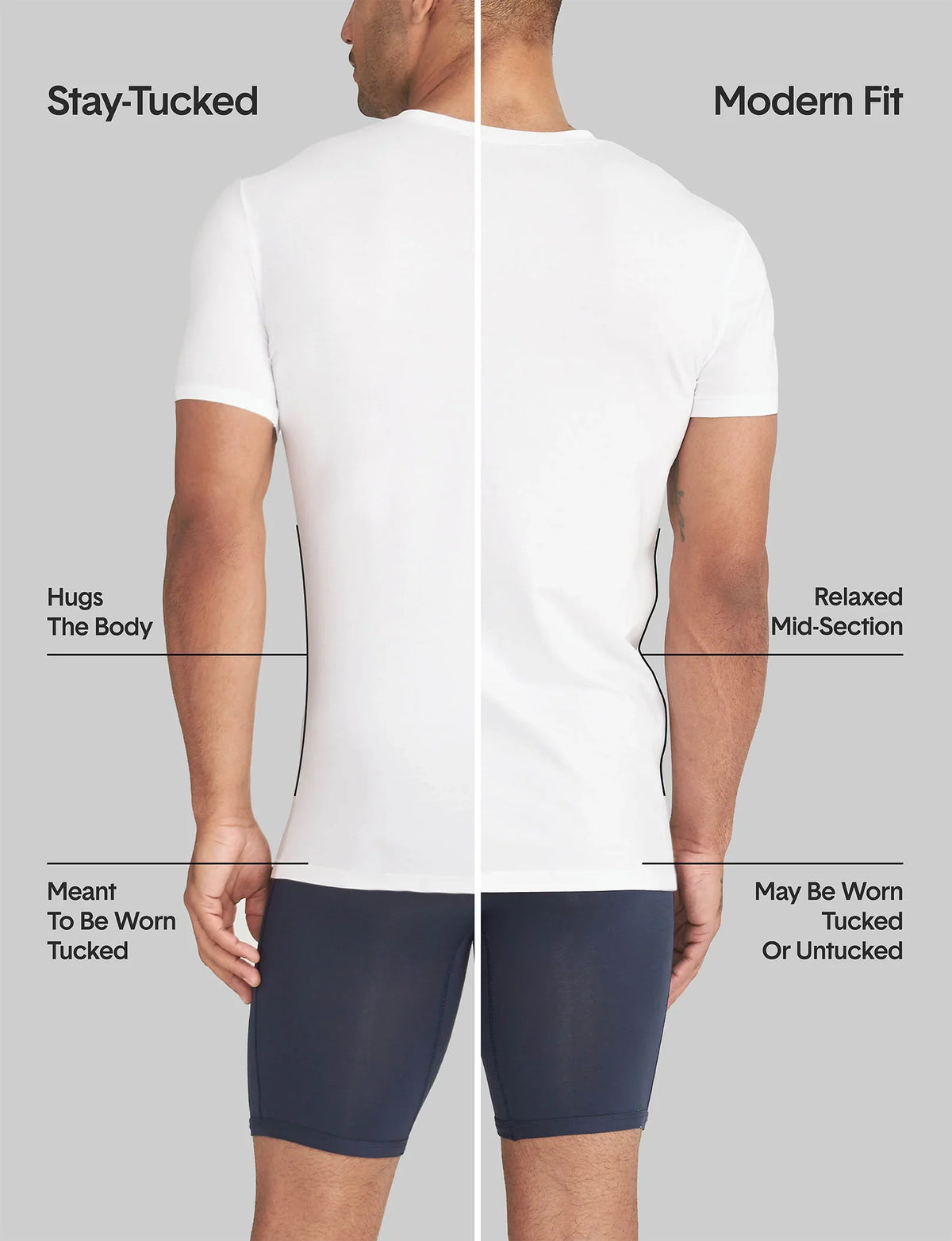Cool Cotton Deep V-Neck Stay-Tucked Undershirt