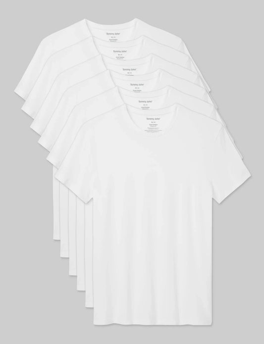 Cool Cotton Crew Neck Modern Fit Undershirt (6-Pack)