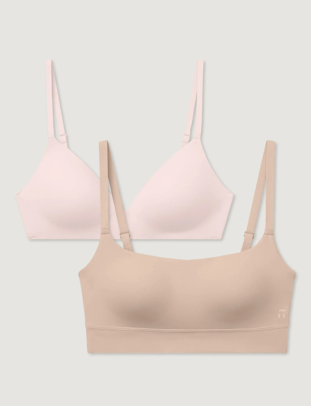 Second Skin Wireless T-Shirt Bra & Light Support Bra (2-Pack)
